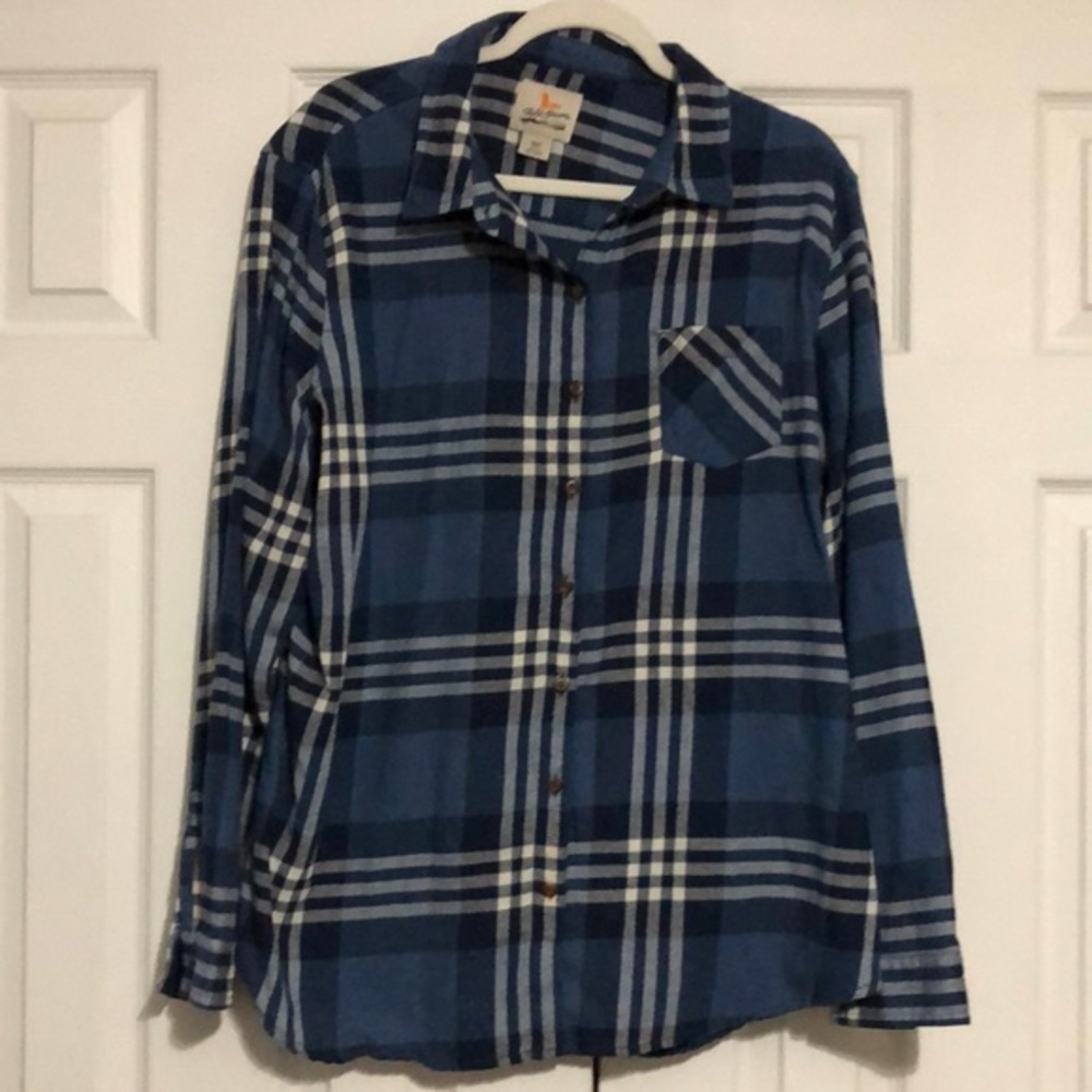 Field & Stream Blue Plaid Button Down Shirt